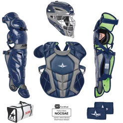 Sidelines Sports ALL-STAR CKCC912S7X YOUTH S7 AXIS™ PRO CATCHER KIT - AGES 9-12, 14.5" // MEETS NOCSAE -Bats Elegant store 912 navy