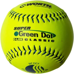 Kelly's Ultimate Sports Worth Super Green Dot Class W Composite 44/400 USSSA 11" Slowpitch Softballs - UC11CY