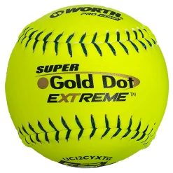 Kelly's Ultimate Sports Worth Gold Dot Extreme Classic M 40/325 GSL 12" Slowpitch Softballs - UC12CYXTG