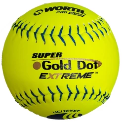 Kelly's Ultimate Sports Worth Classic M Super Gold Dot Extreme 40/325 USSSA 12" Slowpitch Softballs - UC12CYXT