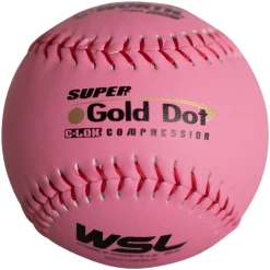 Kelly's Ultimate Sports Worth Pink Super Gold Dot Composite 44/400 WSL 12" Slowpitch Softballs - WPS12WSLC