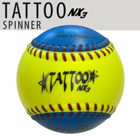 Kelly's Ultimate Sports AD Starr Tattoo NX3 Spinner 52COR 12" (All Bats) Batting Practice Slowpitch Softballs - SXSPINPR-52 1 Kelly's Ultimate Sports AD Starr Tattoo NX3 Spinner 52COR 12" (All Bats) Batting Practice Slowpitch Softballs - SXSPINPR-52
