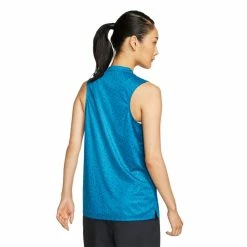 Nike Golf Nike Dri-FIT Blade Print Womens Sleeveless Golf Polo -Bats Elegant store 10278 301GREENABYSS 1