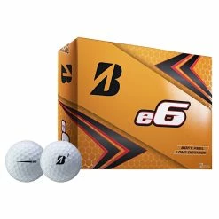 Bridgestone E6 White Golf Balls - Dozen