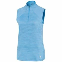 PUMA Golf Puma Daily Mockneck Womens Sleeveless Golf Polo -Bats Elegant store 11533 03ETHRLBLHTR d36c1ed6 f99e 4922 ba45 b6c85dc15413
