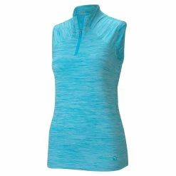 PUMA Golf Puma Daily Mockneck Womens Sleeveless Golf Polo -Bats Elegant store 11533 SCUBABLUEHTHR 34ef97da 420d 4372 8996 0a43edc9e583