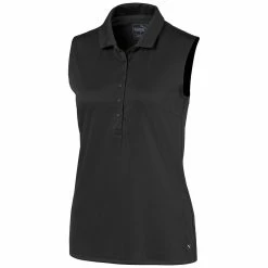 PUMA Golf Puma Rotation Womens Sleeveless Golf Polo -Bats Elegant store 11535 02BLACK 0739e697 bfe5 41b7 9523 f0f98a11bdeb