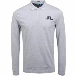 J.Lindeberg J. Lindeberg Big Bridge Long Sleeve Regular TX Brushed Jersey Mens Golf Shirt