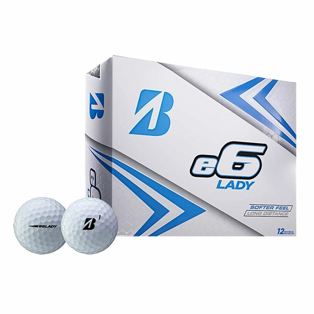 Bridgestone E6 Lady White Golf Balls - Dozen 1 Bridgestone E6 Lady White Golf Balls - Dozen
