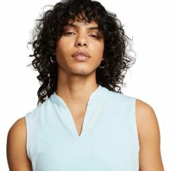 Nike Golf Nike Breathe Fairway Womens Sleeveless Golf Polo -Bats Elegant store 13298 449TOPAZMIST 1