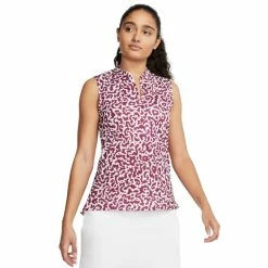 Nike Golf Nike Dri Fit Victory Printed Womens Sleeveless Golf Polo -Bats Elegant store 13307 671VILLIANRED