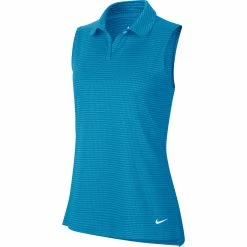 Nike Golf Nike Dri Fit Victory Sleeveless Texture OLC Womens Golf Polo -Bats Elegant store 13308 446LASERBLUE