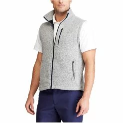 Polo Ralph Lauren Polo Golf Madison Avenue Sweater Mens Fleece Golf Vest -Bats Elegant store 14020 LTGREYHTHR 2