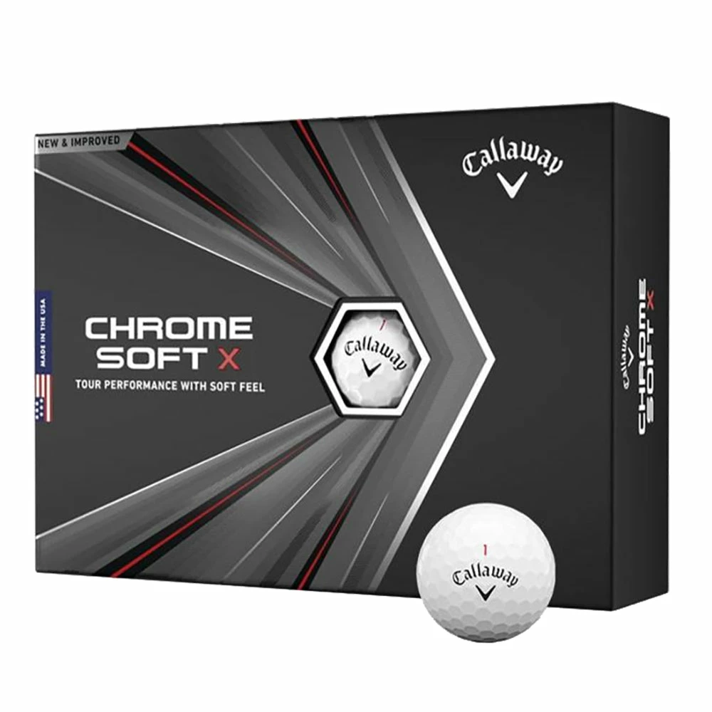 Callaway Chrome Soft X White Golf Balls - Dozen 1 Callaway Chrome Soft X White Golf Balls - Dozen