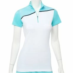 EP NY Bora Bora Cap Mesh Overlay Womens Golf Polo