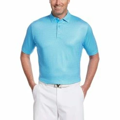 Callaway Swing Tech Printed Gingham Mens Golf Polo -Bats Elegant store 17875 SPRINGBREAK