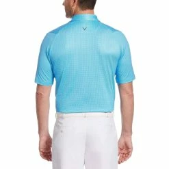 Callaway Swing Tech Printed Gingham Mens Golf Polo -Bats Elegant store 17875 SPRINGBREAK 1