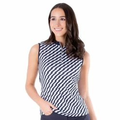 NVO Savanna Mock Womens Sleeveless Golf Polo 6 NVO Savanna Mock Womens Sleeveless Golf Polo -Bats Elegant store 18445 NAVY400 fc8485ce 7a7e 4d82 82fb eacf18ba1381