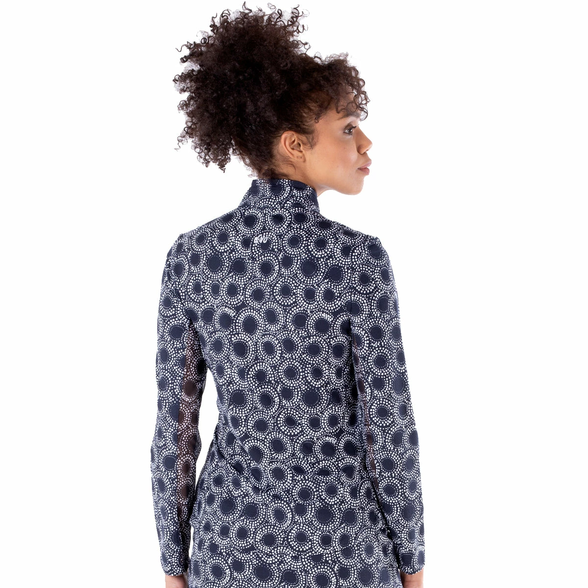 NVO Lotus Mock Navy Womens Golf 1/2 Zip 2 NVO Lotus Mock Navy Womens Golf 1/2 Zip - Image 2