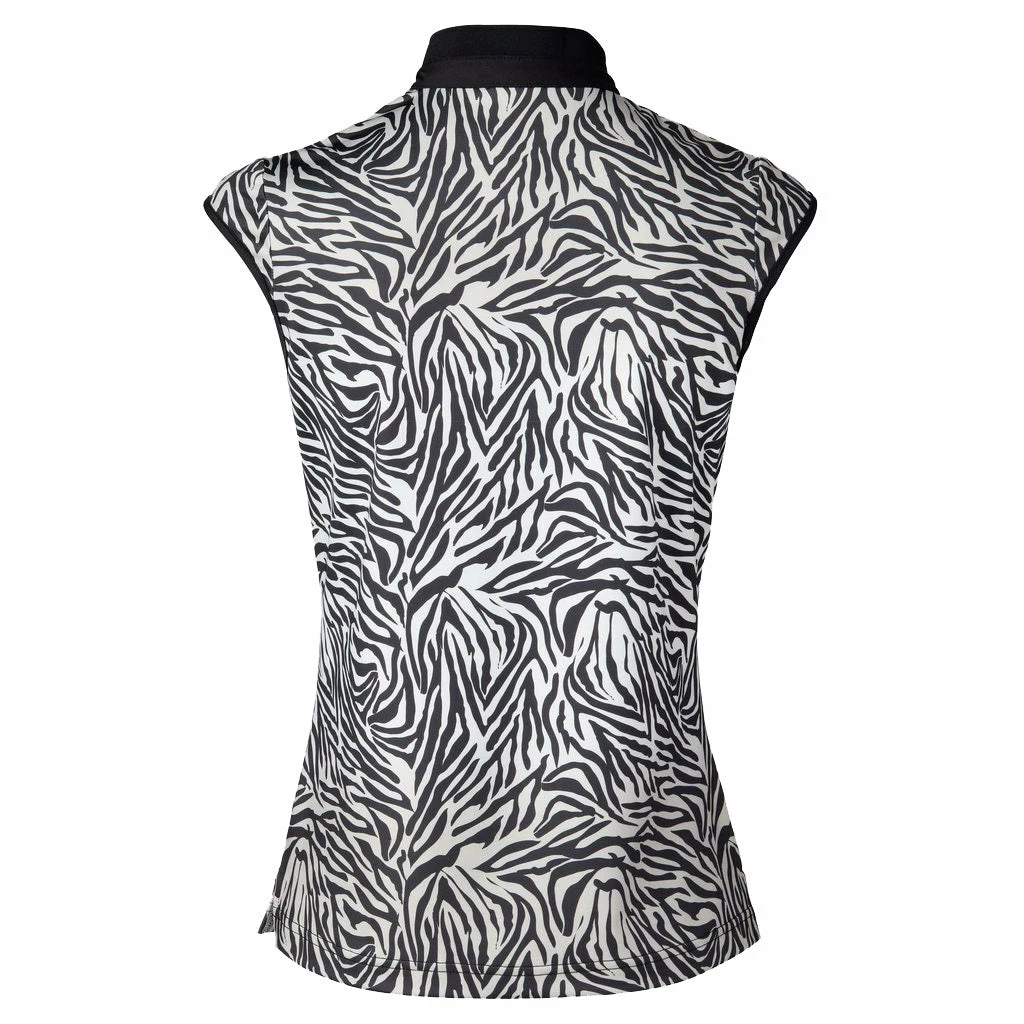 Daily Sports Tiana Black Womens Golf Polo 2 Daily Sports Tiana Black Womens Golf Polo - Image 2