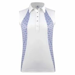 Daily Sports Sue White Womens Sleeveless Golf Polo