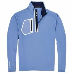 Polo Ralph Lauren RLX Driver Tech Fall Blue Mens Golf 1/2 Zip