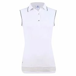 Daily Sports Nilla Womens Sleeveless Golf Polo -Bats Elegant store 19457 WHITE100