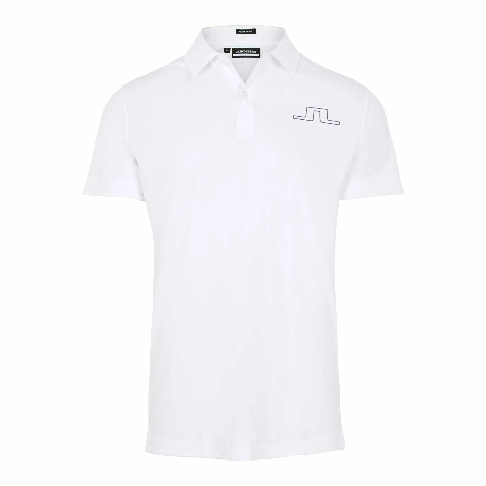 J.Lindeberg J. Lindeberg Bridge Amer Fit White Mens Golf Polo 1 J.Lindeberg J. Lindeberg Bridge Amer Fit White Mens Golf Polo
