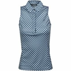 J.Lindeberg J. Lindeberg Dena Printed Womens Sleeveless Golf Polo 2021 -Bats Elegant store 19689 GINGHAMNVYWHT d08c8fab d40e 43c9 92a9 3fa61e74c1c3