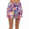 Lucky In Love Techno Tropic Midnight 12in Womens Golf Skort
