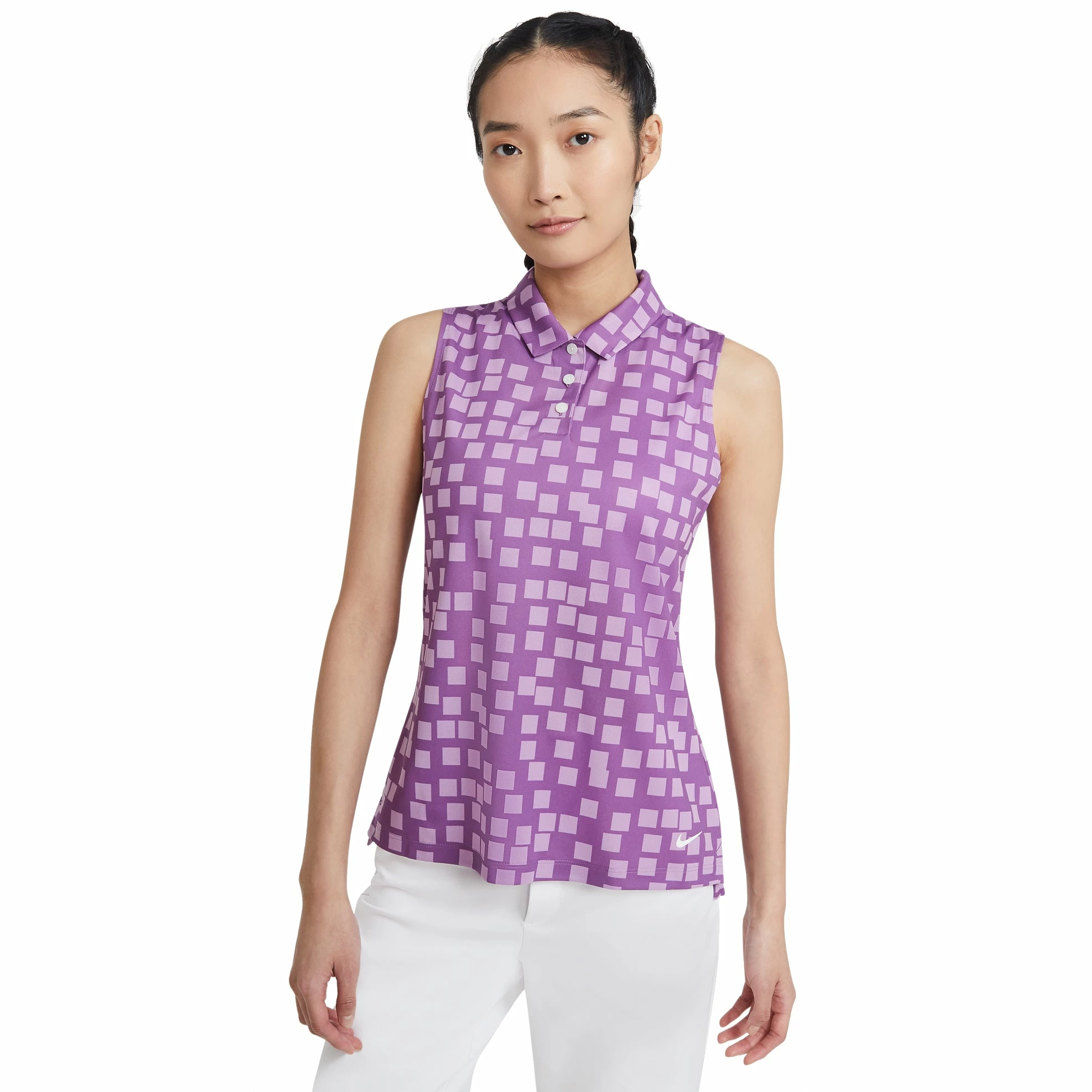 Nike Golf Nike Dri-FIT Printed Womens Sleeveless Golf Polo 4 Nike Golf Nike Dri-FIT Printed Womens Sleeveless Golf Polo - Image 4