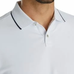 FootJoy Southern Living Solid White Mens Golf Polo -Bats Elegant store 20980 WHITE 2