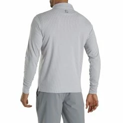 FootJoy Houndstooth Jacquard Grey Mens Golf 1/4 Zip Pullover -Bats Elegant store 20999 GREYWHITE 2