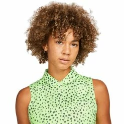 Nike Golf Nike Dri-FIT Victory HO Printed Womens Golf Polo -Bats Elegant store 21347 LIMEGLOW345 1