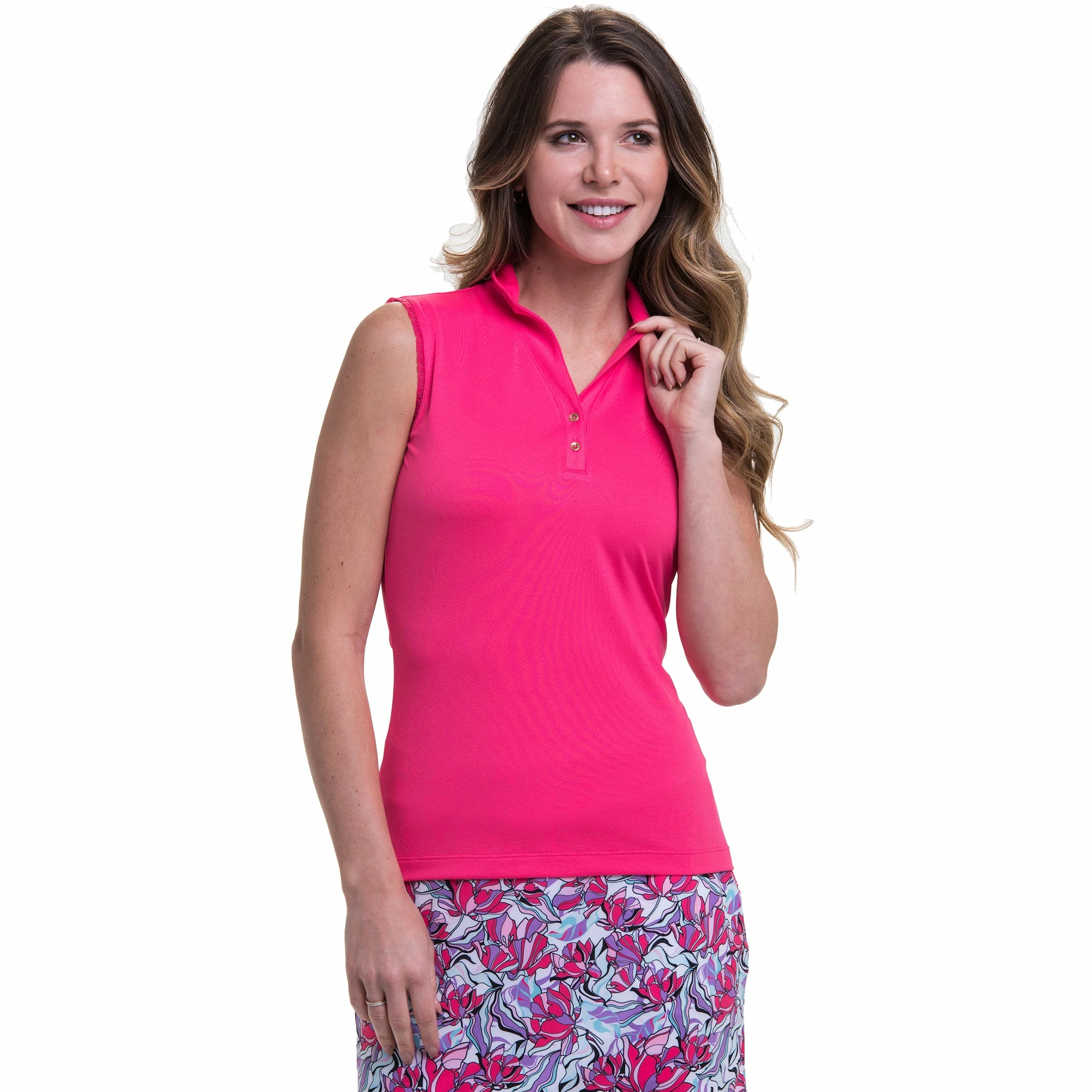 EP NY EP New York Shawl Collar Rosette Womens Golf Polo 1 EP NY EP New York Shawl Collar Rosette Womens Golf Polo