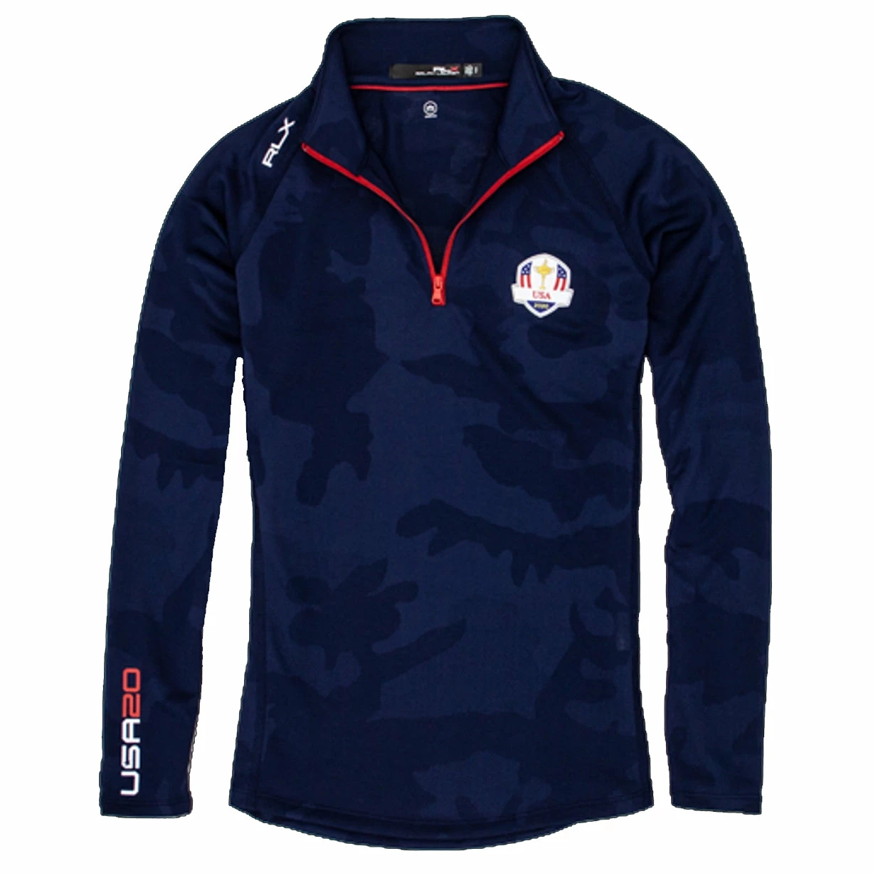 Polo Ralph Lauren RLX Ralph Lauren Ryder Cup Mesh Camo Jacquard Womens Golf 1/4 Zip 1 Polo Ralph Lauren RLX Ralph Lauren Ryder Cup Mesh Camo Jacquard Womens Golf 1/4 Zip