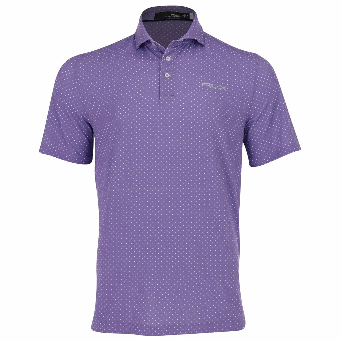 Polo Ralph Lauren RLX Ralph Lauren Printed Lightweight Airflow Jersey Purple Dot Mens Golf Polo 1 Polo Ralph Lauren RLX Ralph Lauren Printed Lightweight Airflow Jersey Purple Dot Mens Golf Polo