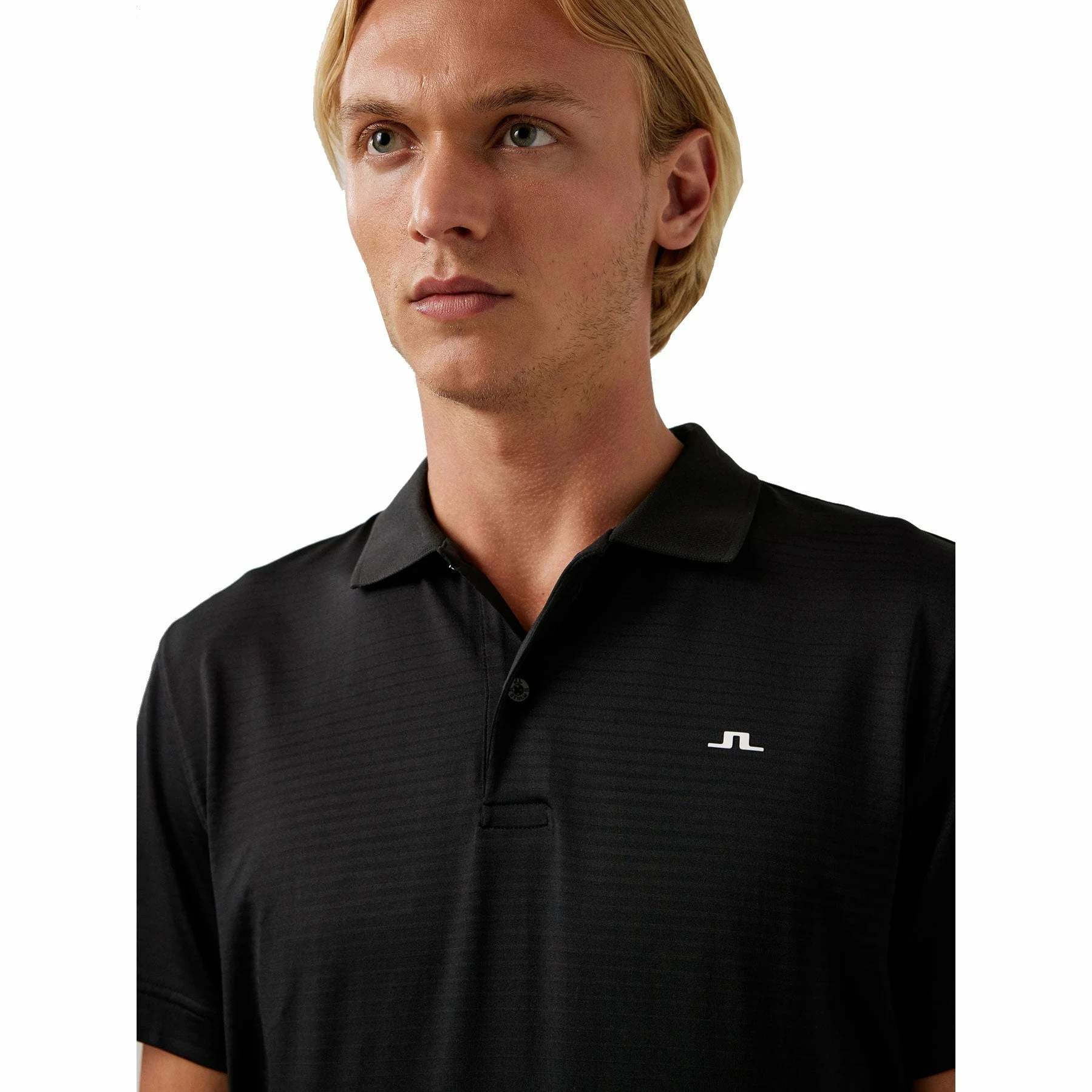 J.Lindeberg J. Lindeberg Lars Regular Fit Black Mens Golf Polo 2 J.Lindeberg J. Lindeberg Lars Regular Fit Black Mens Golf Polo - Image 2