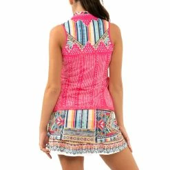 Lucky In Love Pretty In Ink Womens Golf Tank Top -Bats Elegant store 22876 SHOCKNGPNK645 2