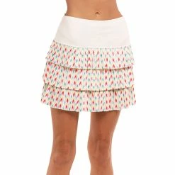 Lucky In Love Arrowhead White Womens Golf Skort