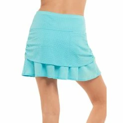 Lucky In Love Ruche Sky Womens Golf Skort -Bats Elegant store 23628 SKY413 2