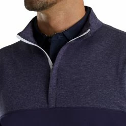 FootJoy Heather Yoke Navy Mens Golf 1/2 Zip -Bats Elegant store 24744 NAVY 2 b88da6aa ed35 4cf4 8f7b 8286b436b4ce