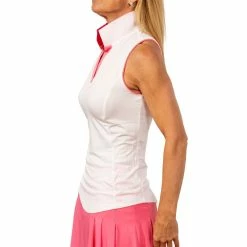 Scratch 70 Scratch Seventy Erin Womens Sleeveless Golf Polo -Bats Elegant store 24790 WHITEPINK 3cdc3fd8 6527 4021 8035 eed5a1416eaf