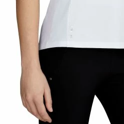 Polo Ralph Lauren RLX Ralph Lauren Scallop Placket White Womens Golf Polo -Bats Elegant store 25015 PUREWHITE 2