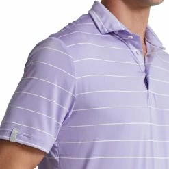Polo Ralph Lauren RLX Ralph Lauren Yarn-Dye Featherweight Airflow Lavender Mens Golf Polo -Bats Elegant store 25024 SKYLAVENDERWT 2 77466423 ce0d 4677 834b c1d0946a596f