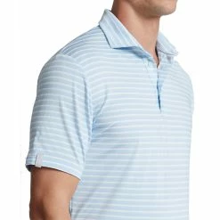 Polo Ralph Lauren RLX Ralph Lauren Lightweight Multi Stripe 2 Elite Blue Mens Golf Polo -Bats Elegant store 25026 ELITEBLUMULTI 2