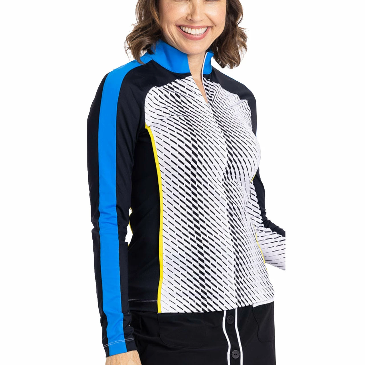 Kinona Fast Round Tread Lightly Black Womens Long Sleeve Golf Shirt 1 Kinona Fast Round Tread Lightly Black Womens Long Sleeve Golf Shirt