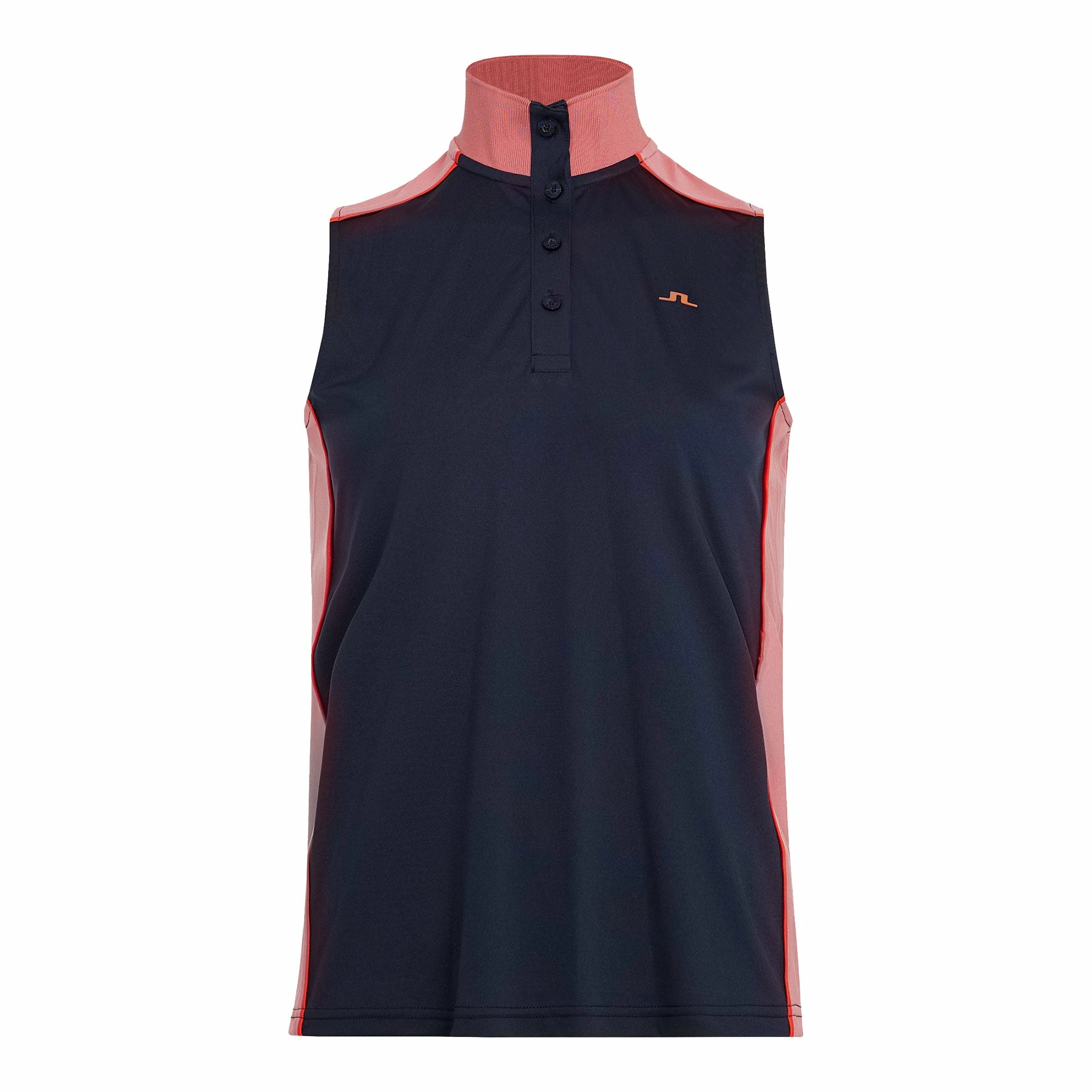 J.Lindeberg J. Lindeberg Farrow Navy Womens Sleeveless Golf Polo 1 J.Lindeberg J. Lindeberg Farrow Navy Womens Sleeveless Golf Polo