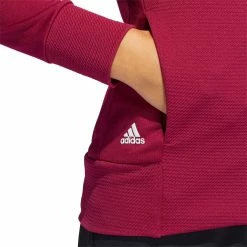 Adidas Golf Adidas Textured Legacy Burgundy Womens Golf Jacket -Bats Elegant store 26947 LEGACYBURGUNDY 2