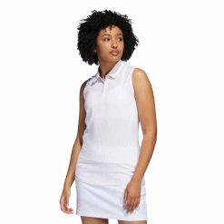 Adidas Golf Adidas Ultimate365 Almost Pink Womens Sleeveless Golf Polo
